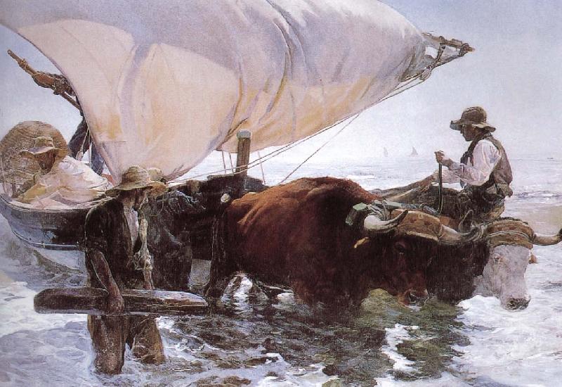 Joaquin Sorolla Return fishing oil painting image